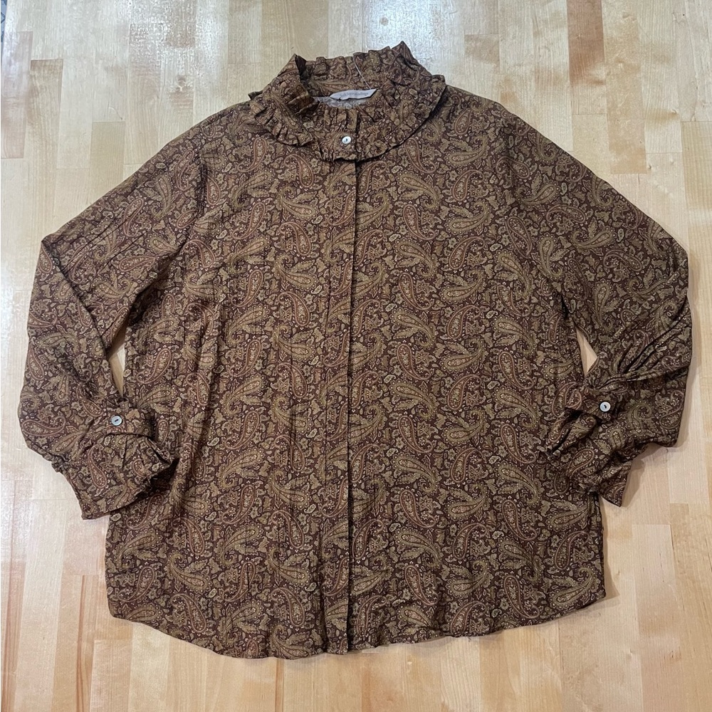 Soft Surroundings Knightsbridge High Neck Blouse